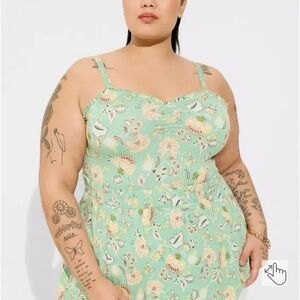 TORRID Super Soft Sweetheart Ruched Babydoll Top 6x